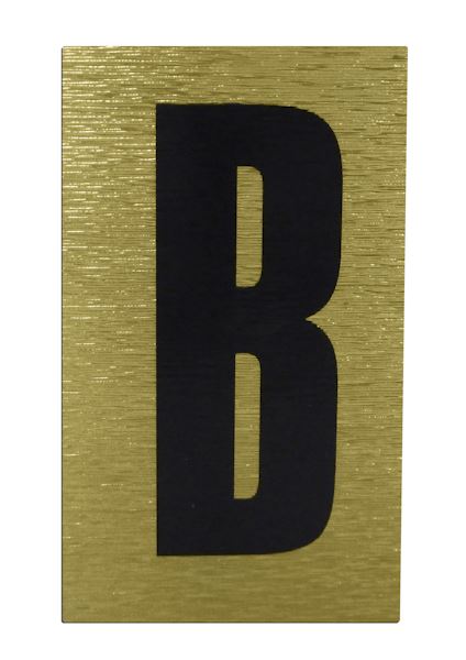 High Visibility Alphabet Stickers - Rowan Black & Gold B